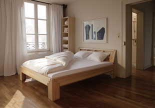 Bett Batu 2 in Birke Honig ge�lt